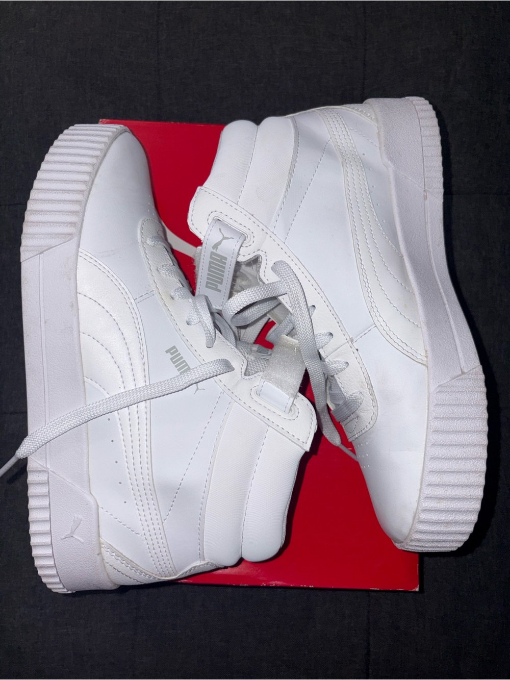 Puma Carina White Mid Sneakers